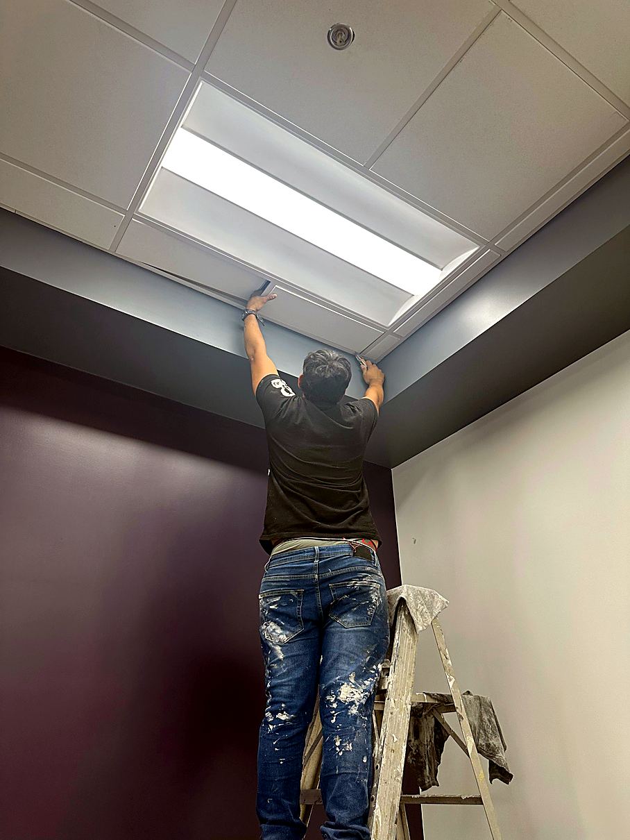 Painting a soffit